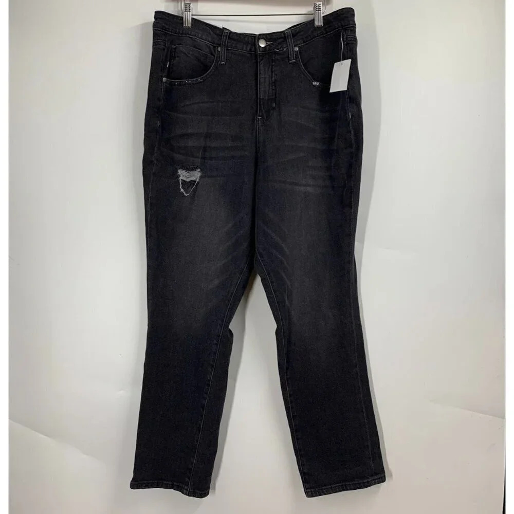BP Nordstroms Women's Be Responsible High Waist Ankle Mom Jeans Black SZ 14 NWT